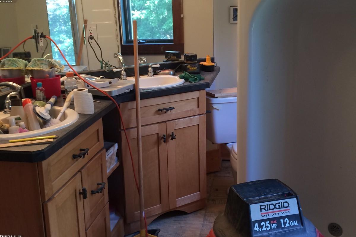 Full bathroom view before safety upgrades